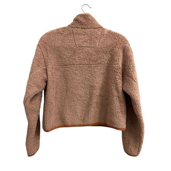 Girlfriend Collective Half-Zip Recycled Polyester Sherpa Jacket in sz XS oversiz - Picture 3 of 7